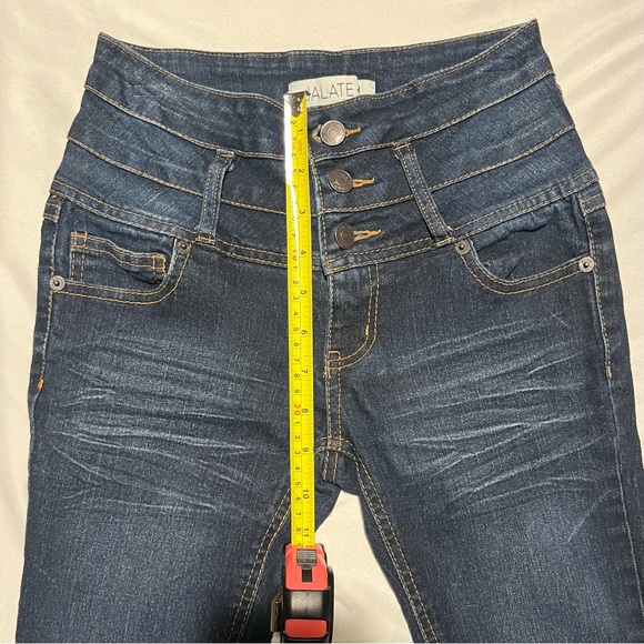 JALATE Jeans high waist, 3 button/zip thick waist band skinny Jeans - Picture 3 of 6